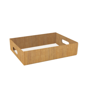 CESTA DE MADEIRA M 28X21X10CM NATURAL - 27010598