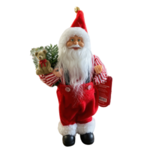 PAPAI NOEL JARDINEIRA/URSO 30CM VM LIST - 25588