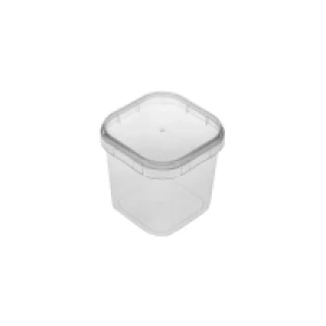 POTE QUADRADO 220 ML C/ LACRE TAMPA AZUL - C/10 PLASTILANIA