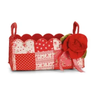 CESTA EM FELTRO/RET. FLOR PQ 1422150