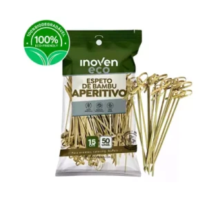 ESPETO BAMBU APERITIVO KNOTTED 9CM C/50