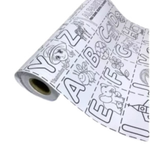 BOBINA PAPEL 40CM OFF SET KIDS ALFATETO C/ APROX. 50M - PAPEL SAO JOAO
