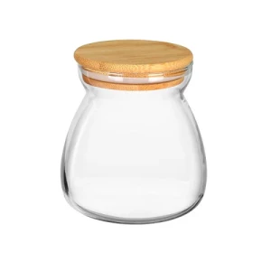 POTE VIDRO C/ TPA BAMBU RED 10X10CM 610ML - TOP1933