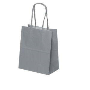 SACOLA PAPEL 13,5X8X16 PRATA C/10