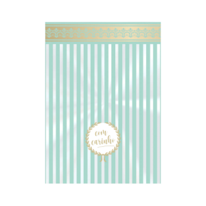 SACOS POLI DECOR. 11X19,5 - C/ 50 COM CARINHO ACQUA 11300675