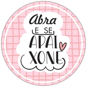 ETIQUETA ADESIVA RED. ABRA E SE APAIXONE - C/250