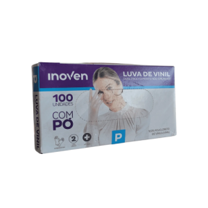 LUVA VINIL P C/PO C/100 - INOVEN