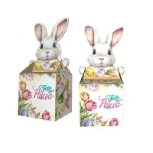 CAIXA COELHO AQUARELA 3D 15X15X15 - 10619