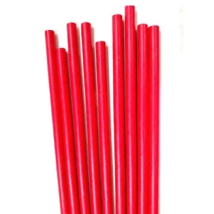 CANUDO PAPEL 06 MM VERMELHO C/ 25