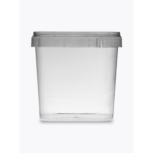 POTE QUADRADO 220 ML C/ LACRE TAMPA AMARELA - C/10 PLASTILANIA