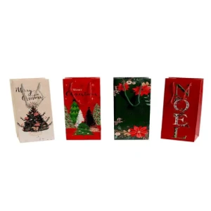 SACOLA PAPEL NATAL ESTAMP D4 36X13X8 - 27543