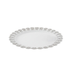 PRATO PLAST. RENDADO 27CM NP27 BR - NOVAPACK