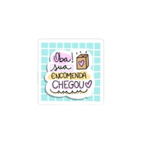 ETIQUETA ADESIVA QUAD. OBA SUA ENCOMENDA CHEGOU - C/250