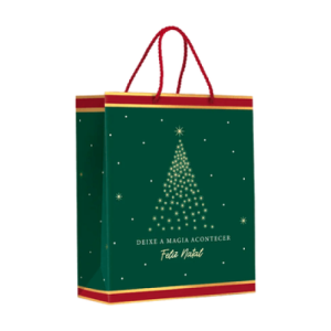 SACOLA PREMIUM ESP NATAL MAG VRD/OUR C/HS P - 19000903