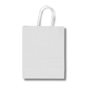 SACOLA PAPEL BRANCO 23,5X10X31,5 CADARCO C/10