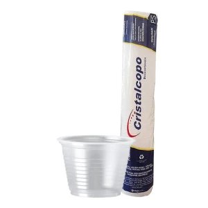 POTE PLAST. 100 ML BRANCO CRISTALCOPO - C/100
