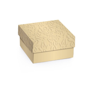 MINI CAIXA QUAD RELEVO OURO P 6,5X6,5X3,5 13002393