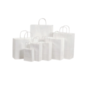 SACOLA PAPEL 23,5X10X31,5 CADARCO BRANCO C/10