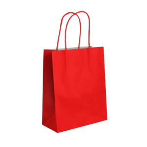 SACOLA PAPEL 23,5X10X31,5 VERMELHO C/10