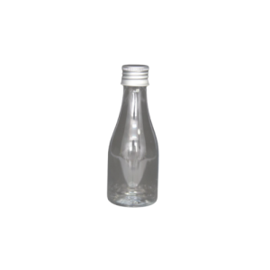 GARRAFA PET CHAMPAGNE 75ML C/ TAMPA PRATA  C/ 10