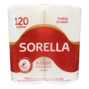 PAPEL TOALHA COZINHA 2X60 (VERM.) - SORELLA