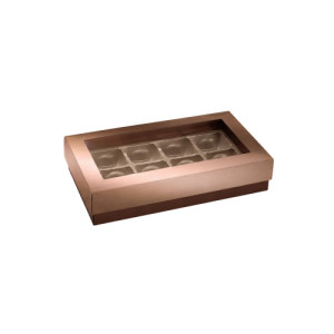 CAIXA P/ BOMBOM GARBO ROSA 17,5X9,7X3,5 C/ LUVA 13000931 - CROMUS