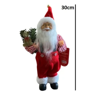 PAPAI NOEL JARDINEIRA/URSO 30CM VM LIST - 25588