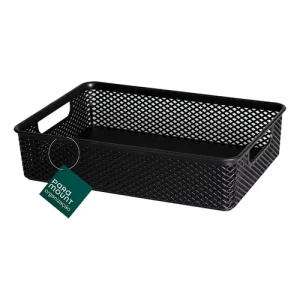 CESTO ORGANIZ PRETO 30X21X7 LINEA PARAMOUNT