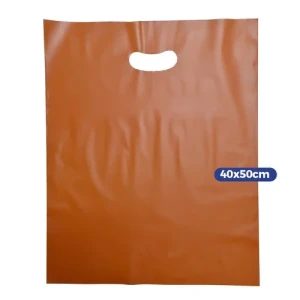 SACOLA PLAST 40X50 LARANJA C/ 25