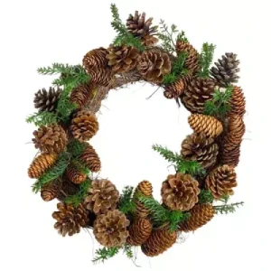 GUIRLANDA DECOR PINHA NATURAL RUST 35CM - 26100