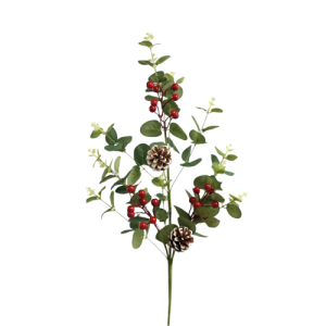 GALHO FOLHA EUCALIPT PINHAS BERRIES 71CM - 28964