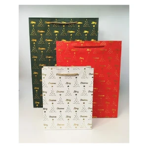 SACOLA PAPEL NATAL ESTAMP D12 42X31X12 - 30431