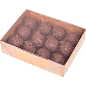 CAIXA KRAFT TAMPA ACETATO 12X16X4 C/10