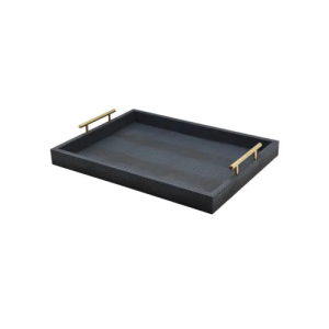 BANDEJA DECOR C/ ALCA METAL 48X35X7,5 NAVY PARAMOUNT