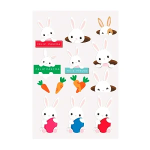 ETIQUETA ADESIVA COELHINHO SAI DA TOCA C/13 - 18100180