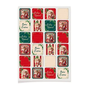 CARTELA DE ADESIVOS PEGADINHAS NOEL - 10938
