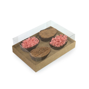 CAIXA DEGUSTACAO P/4 MINI OVOS 100G KRAFT - 13006557