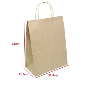 SACOLA KRAFT 30,5X11,5X38 - C/10