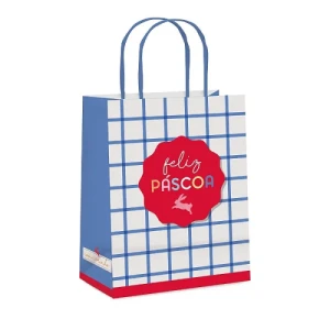 SACOLA PAPEL 32X26,5X13 EMOTIONS AZUL - 14000815