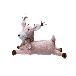 RENA SENTADA TEC BROCADO 34,5X23CM ROSE