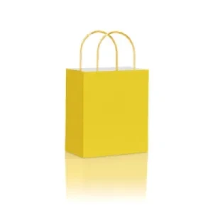 SACOLA PAPEL AMARELO 13,5X8X16 C/10