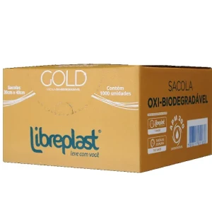 SACOLA PLAST. 30X40 GOLD - CX C/1000