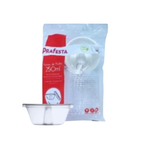 FORMA PUDIM 250ML C/ SOBR. TAMPA C/20 - PRAFESTA