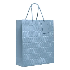 SACOLA PREMIUM C/RELEVO AZL BEBE G 38X34X15 - 14001209