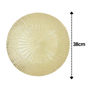 LUGAR AMERICANO PVC REDONDO PALHA VM - 27464