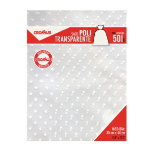 SACOS POLI DECOR. 30X44 - C/50 POA BCO - 11300236