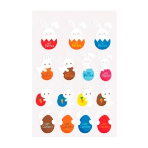 ETIQUETA ADESIVA OVINHOS COLORIDOS C/15 - 18100181