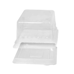 MINI CAKE BOX QUAD TRANSP C/10