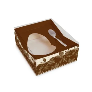CAIXA MEIO OVO 250G COLHER MARROM - 13001962