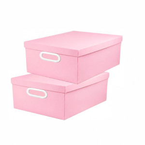 CAIXA ORGANIZADORA 41,5X31X16 ROSA BEBE